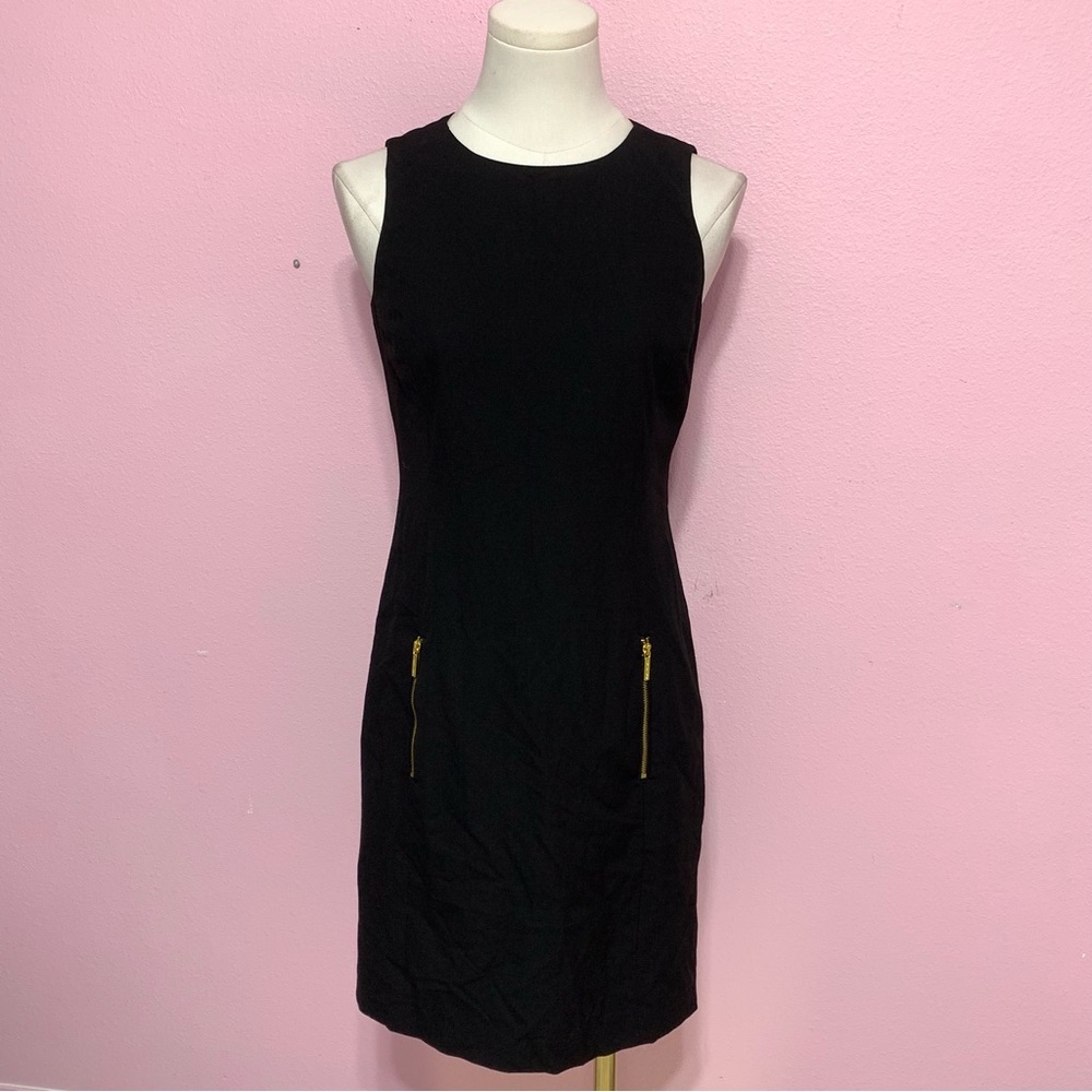 MICHAEL Michael Kors Black Mini Dress with Gold Accents 2